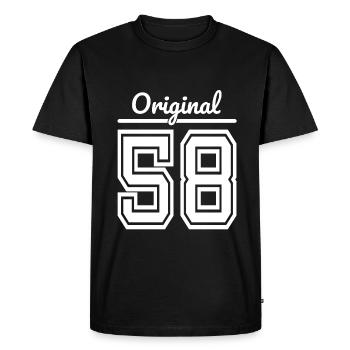 1958 Year of birth, year of birth / 58th birthday, age - Men's Premium Organic T-Shirt - black - Front - Nico (187cm)