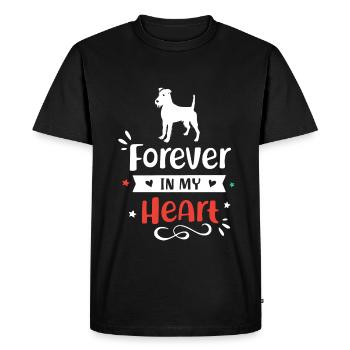Irish Terrier pour toujours dans mon cœur - T-shirt Premium bio Homme - noir - Devant - Nico (187cm)