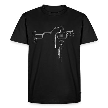 Electronic PCB - Men's Premium Organic T-Shirt - black - Front - Nico (187cm)