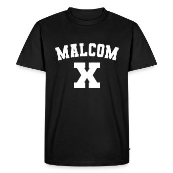 MALCOM X Black History - T-shirt Premium bio Homme - noir - Devant - Nico (187cm)