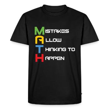math teacher - Men's Premium Organic T-Shirt - black - Front - Nico (187cm)