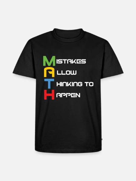 math teacher - Men's Premium Organic T-Shirt - black