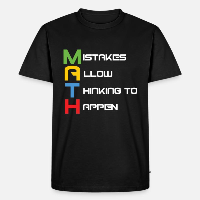 Mathelehrer - Männer Premium Bio T-Shirt - Schwarz