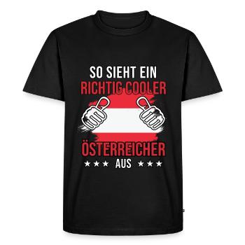 This is what a really cool Austrian looks like - Men's Premium Organic T-Shirt - black - Front - Nico (187cm)