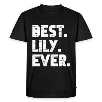 Meilleur Lily Jamais Cadeau Rétro Disant Anniversaire - T-shirt Premium bio Homme - noir - Devant - Nico (187cm)
