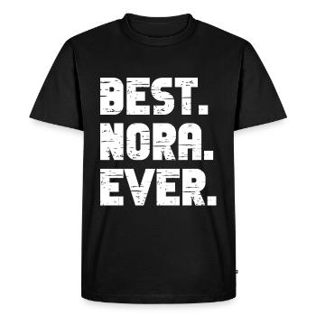 Meilleur cadeau rétro Nora jamais dire anniversaire - T-shirt Premium bio Homme - noir - Devant - Nico (187cm)