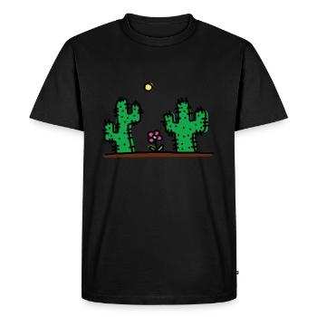 Cactus - Men's Premium Organic T-Shirt - black - Front - Nico (187cm)