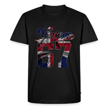 59E ANNIVERSAIRE UK MILLÉSIME 1967 - T-shirt Premium bio Homme - noir - Devant - Nico (187cm)