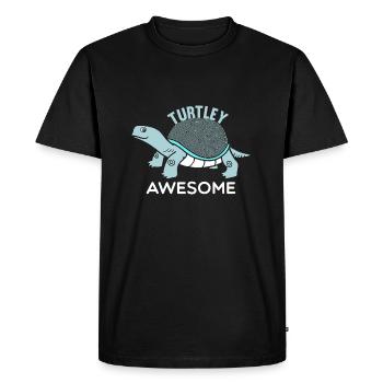 Turtley Impressionnant - T-shirt Premium bio Homme - noir - Devant - Nico (187cm)