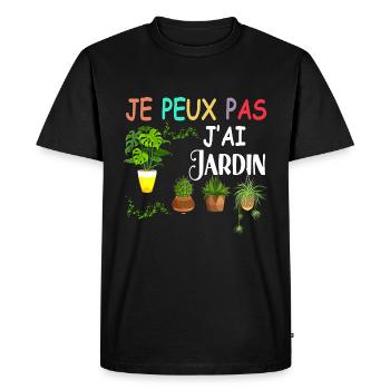 Jardin jardinerie, jardinage, jardinier - T-shirt Premium bio Homme - noir - Devant - Nico (187cm)