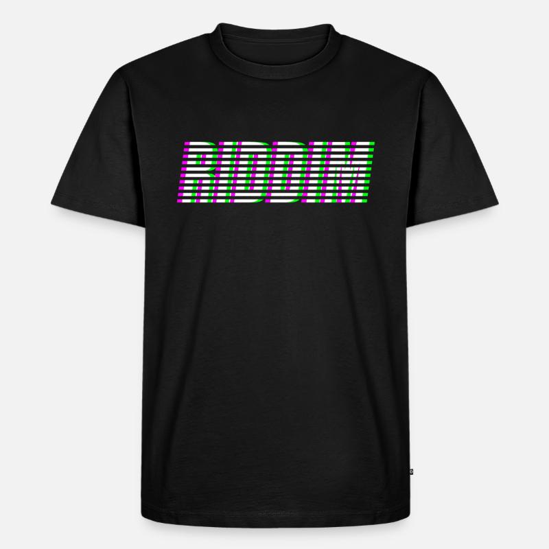 RIDDIM - Männer Premium Bio T-Shirt - Schwarz