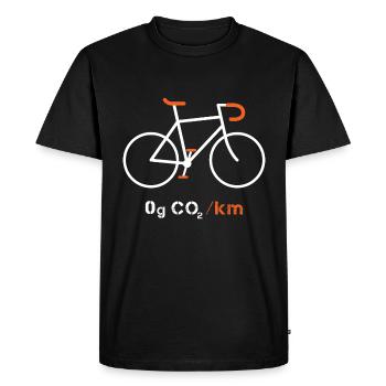 Protection de l'environnement à vélo - T-shirt Premium bio Homme - noir - Devant - Nico (187cm)