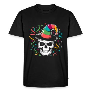 Drôle de carnaval Carnaval Crâne Helau - T-shirt Premium bio Homme - noir - Devant - Nico (187cm)
