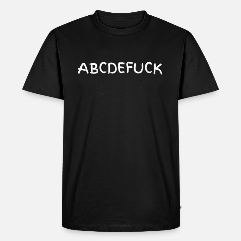 ABCDEFUCK - Männer Premium Bio T-Shirt - Schwarz