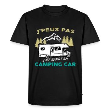 Camping-car camping-cariste - T-shirt Premium bio Homme - noir - Devant - Nico (187cm)