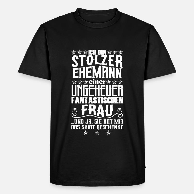 Geschenk Ehemann - Männer Premium Bio T-Shirt - Schwarz