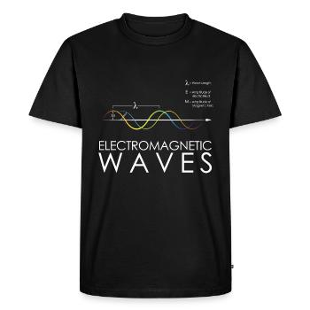 Physics Electromagnetic waves - Men's Premium Organic T-Shirt - black - Front - Nico (187cm)