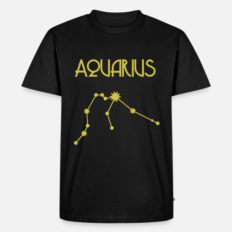Wassermann Aquarius Sternenbild Geschenk - Männer Premium Bio T-Shirt - Schwarz