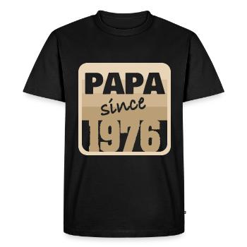 1976 1976 - Men's Premium Organic T-Shirt - black - Front - Nico (187cm)
