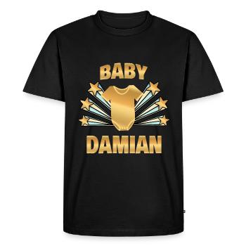 Damian enceinte - T-shirt Premium bio Homme - noir - Devant - Nico (187cm)
