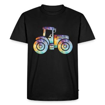 tracteur - T-shirt Premium bio Homme - noir - Devant - Nico (187cm)