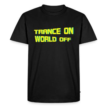 Psytrance Psychedelic Trance Goa - Men's Premium Organic T-Shirt - black - Front - Nico (187cm)