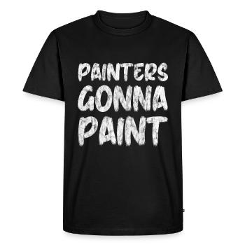 Painters Gonna Paint - T-shirt Premium bio Homme - noir - Devant - Nico (187cm)