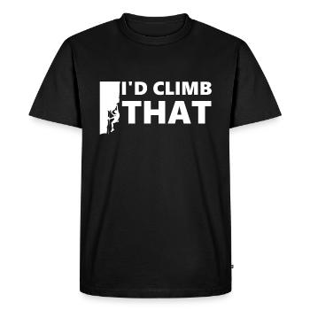 I'd Climb That Rock Mountain Climbing - T-shirt Premium bio Homme - noir - Devant - Nico (187cm)