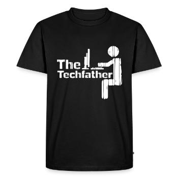 Papa informatique - T-shirt Premium bio Homme - noir - Devant - Nico (187cm)
