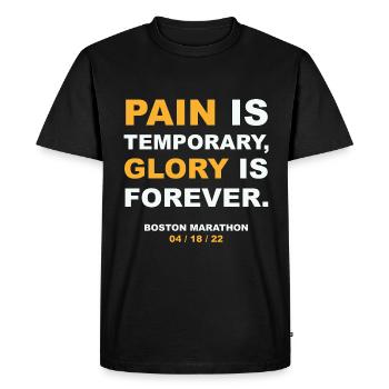 Marathon Boston 2022 Finisher Shirt - Men's Premium Organic T-Shirt - black - Front - Nico (187cm)