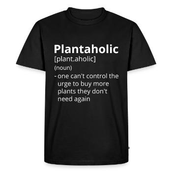 Plantaholic Definition Description - T-shirt Premium bio Homme - noir - Devant - Nico (187cm)