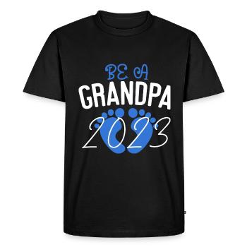Futur grand-père 2023, 2023 Je serai grand-père, 2023 grand-père - T-shirt Premium bio Homme - noir - Devant - Nico (187cm)