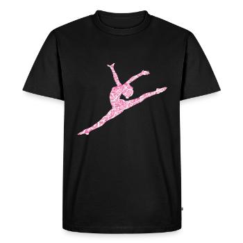 Pink gymnast - Men's Premium Organic T-Shirt - black - Front - Nico (187cm)