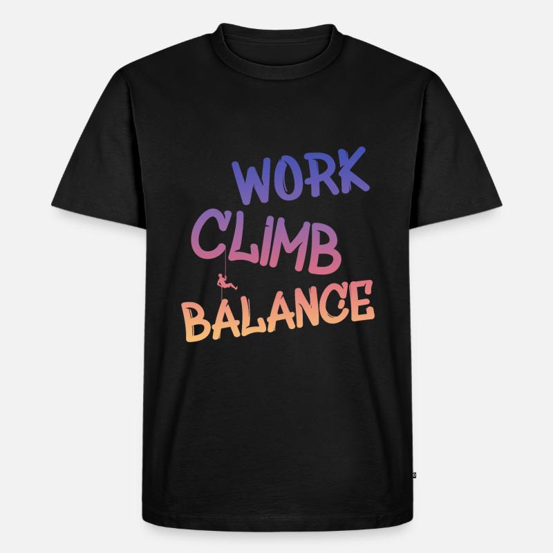 Klettern - Männer Premium Bio T-Shirt - Schwarz