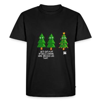 Idée de cadeau de Noël humour drôle - T-shirt Premium bio Homme - noir - Devant - Nico (187cm)