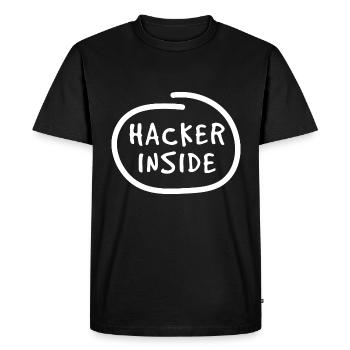 Hacker in me - Men's Premium Organic T-Shirt - black - Front - Nico (187cm)