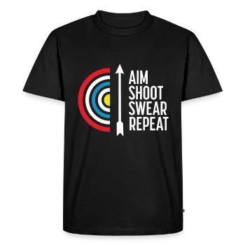 Buts de tir à l'arc - T-shirt Premium bio Homme - noir - Devant - Nico (187cm)