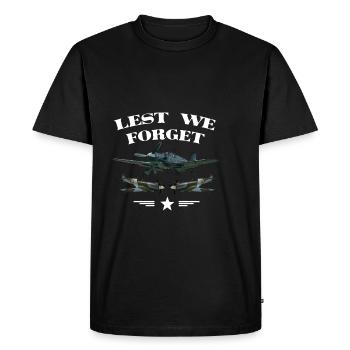Lire We Forget Spitfire British Legion Veteran - T-shirt Premium bio Homme - noir - Devant - Nico (187cm)