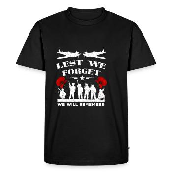 Lire We Forget Spitfire British Legion Veteran - T-shirt Premium bio Homme - noir - Devant - Nico (187cm)