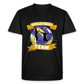 Équipe de volleyball - T-shirt Premium bio Homme - noir - Devant - Nico (187cm)
