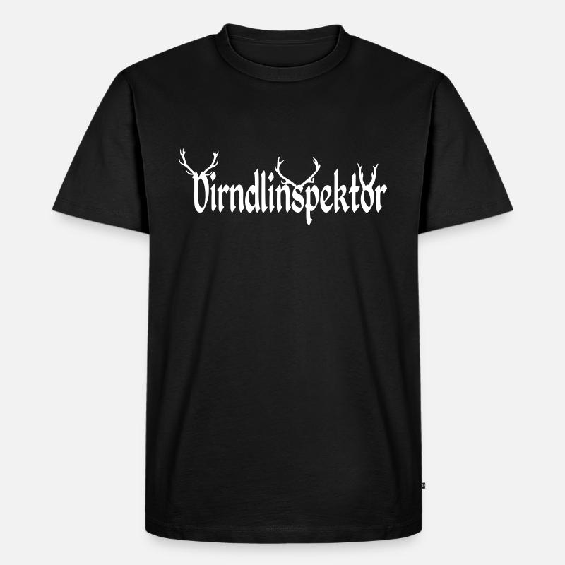 dirndlinspektor - Männer Premium Bio T-Shirt - Schwarz