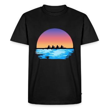 Rowing, Women's Rowing Team, Water and Sun - Men's Premium Organic T-Shirt - black - Front - Nico (187cm)