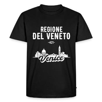 Venice Veneto Skyline Gift - Men's Premium Organic T-Shirt - black - Front - Nico (187cm)