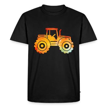 tracteur - T-shirt Premium bio Homme - noir - Devant - Nico (187cm)