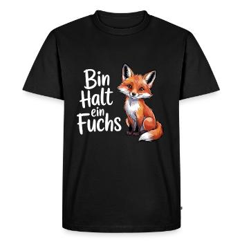 Je ne suis qu’un écolier intelligent Fox Clever - T-shirt Premium bio Homme - noir - Devant - Nico (187cm)