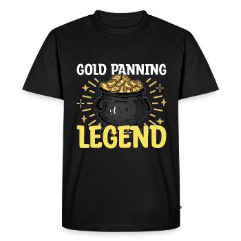 Don de creusage de chercheurs d’or aurifères - T-shirt Premium bio Homme - noir - Devant - Nico (187cm)