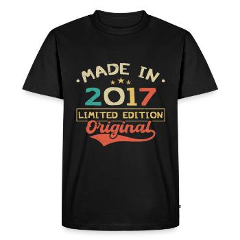 Made in 2017 | Limited Edition 2017 | Original - T-shirt Premium bio Homme - noir - Devant - Nico (187cm)