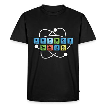 Professeur de physique professeur de chimie - T-shirt Premium bio Homme - noir - Devant - Nico (187cm)