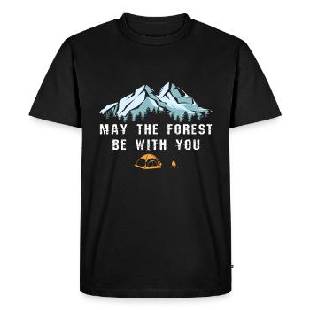 Camping wilderness - Men's Premium Organic T-Shirt - black - Front - Nico (187cm)