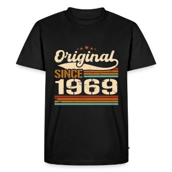 Original 1969 Vintage | Cadeau D’anniversaire 1969 - T-shirt Premium bio Homme - noir - Devant - Nico (187cm)